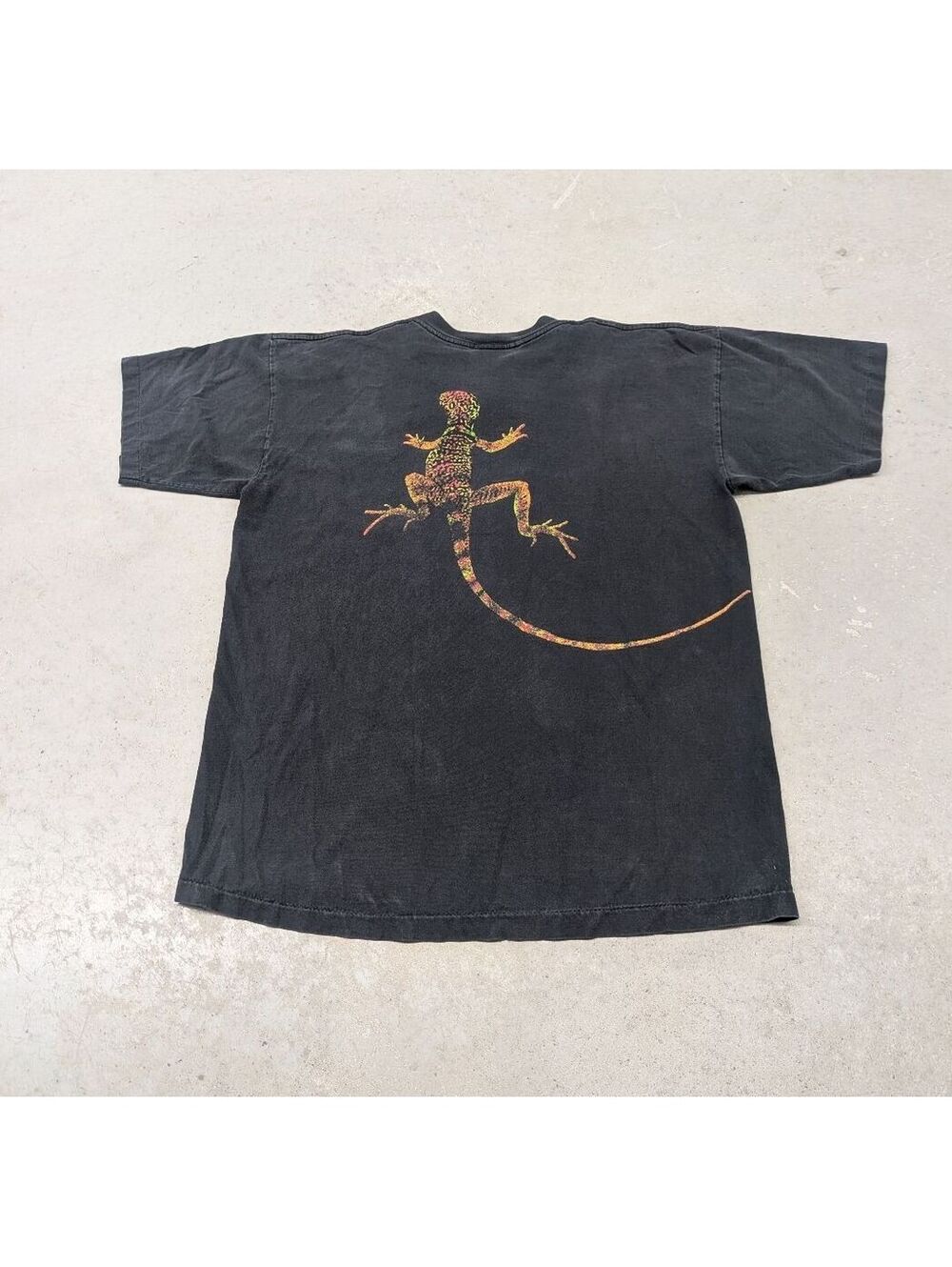 Vintage 90s Marlboro Lizard Faded Black Pocket T-shirt